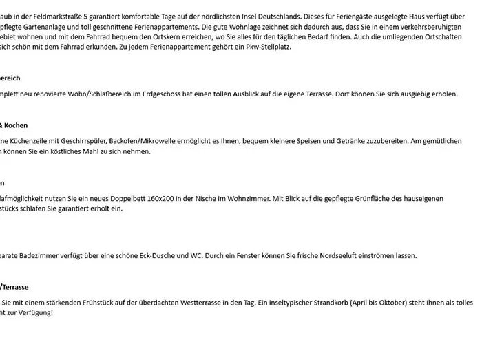 Feldmarkstrasse 5, App 3 アパート